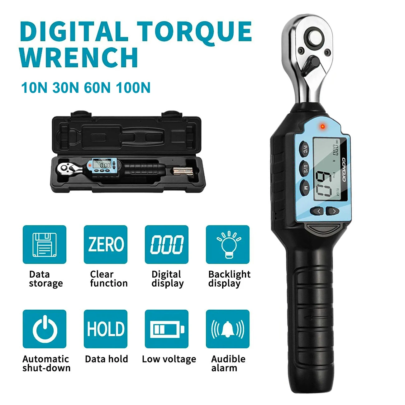 Torque Wrench Digital - 1/2 3/8 1/4 cyfrowy klucz dynamometryczny
